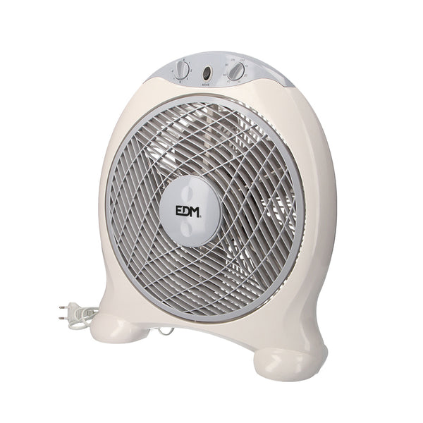 Ventilador de sobremesa Box Fan EDM 45W Blanco/Gris con Temporizador