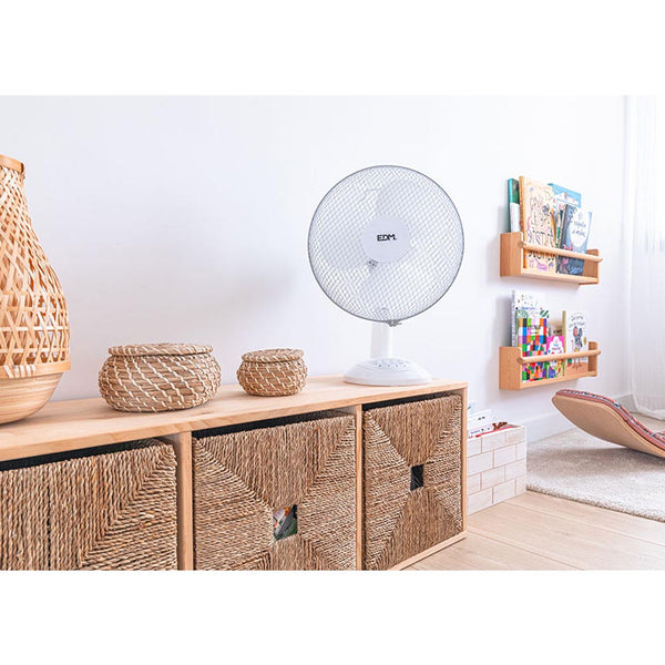 Ventilador de Sobremesa Blanco 35W Ø30cm 3 Velocidades