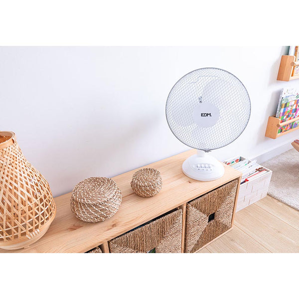 Ventilador de Sobremesa Blanco 35W Ø30cm 3 Velocidades