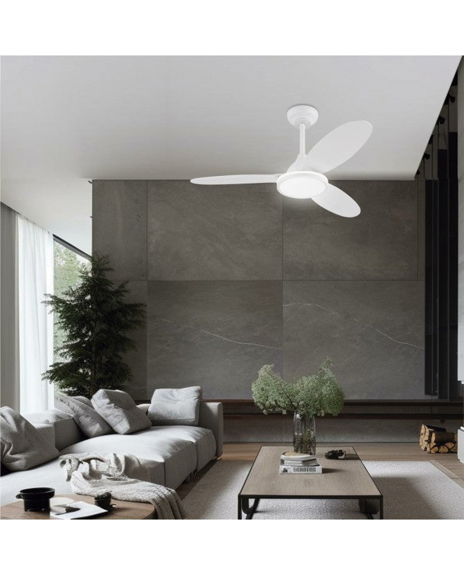 Ventilador de Techo Mahon Blanco 107 cm - 3 Palas - LED