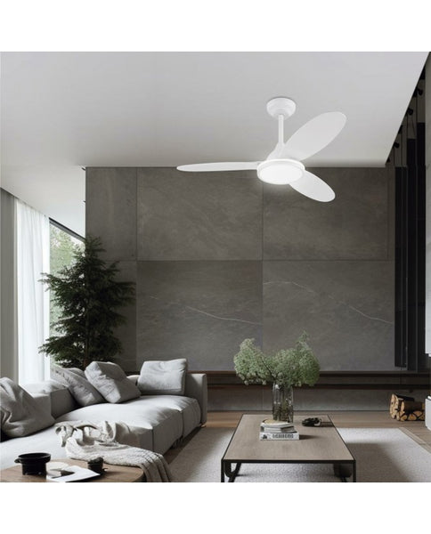 Ventilador de Techo Mahon Blanco 107 cm - 3 Palas - LED